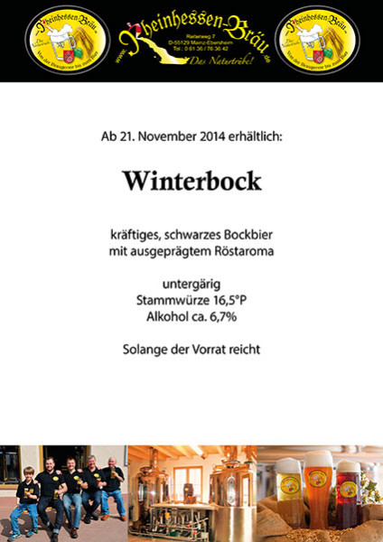 Winterbock-Ankündigung